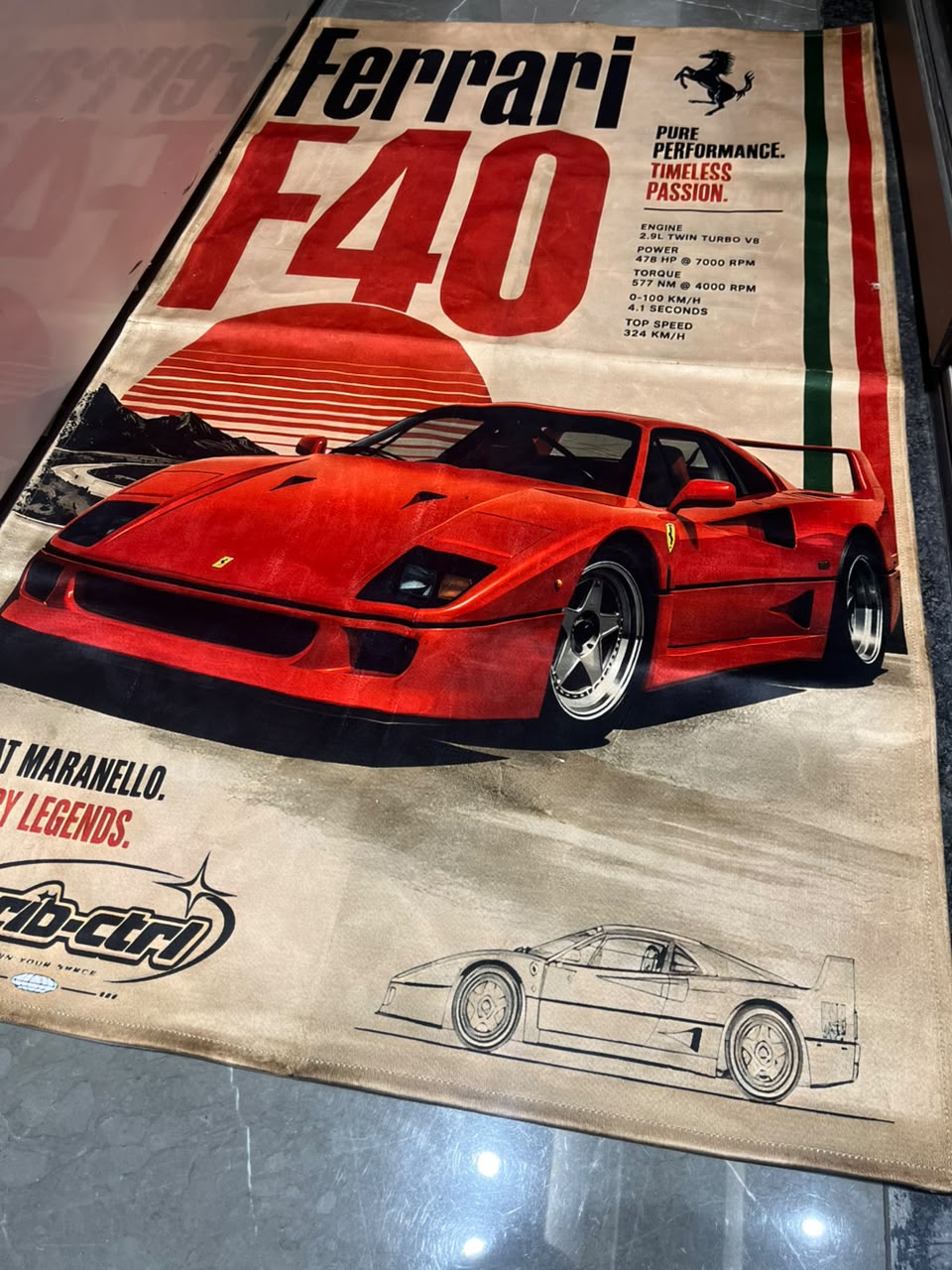 Ferrari f40 rug